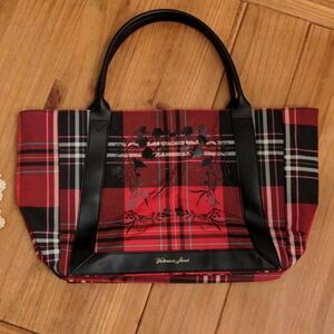 Victoria's Secret Red/Black Plaid Tote Bag
